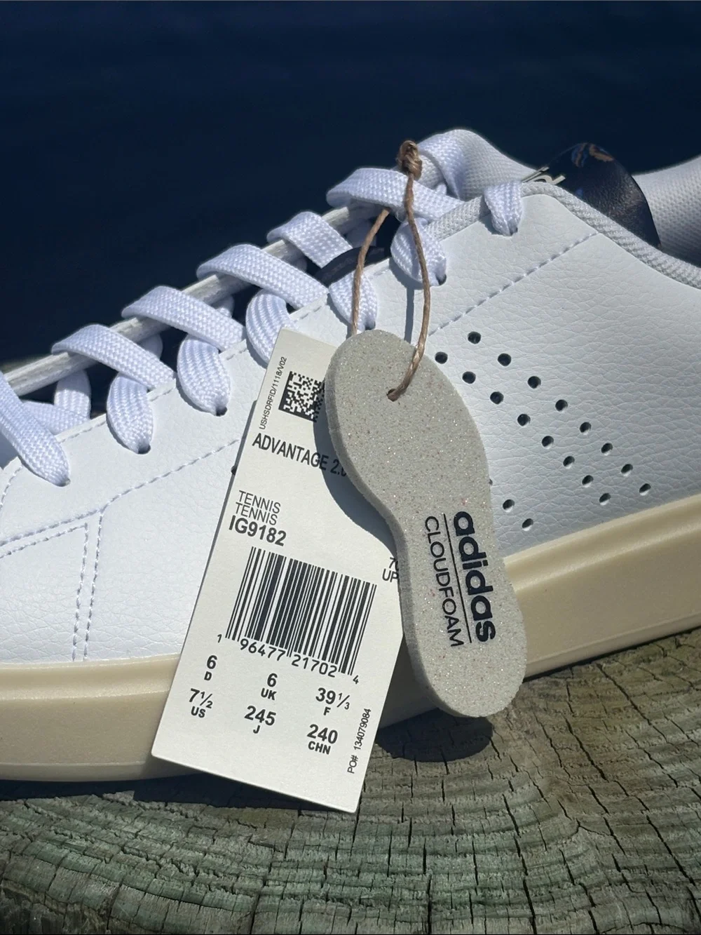 adidas Advantage 2.0 Cloud Foam Tennis Sneakers Size 7.5 NIB
